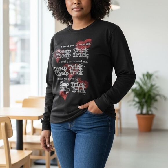 NWT Torrid Plus Size Black Cheap Trick Cozy Fleece Sweatshirt -Size XL - 14-16 - Picture 1 of 8